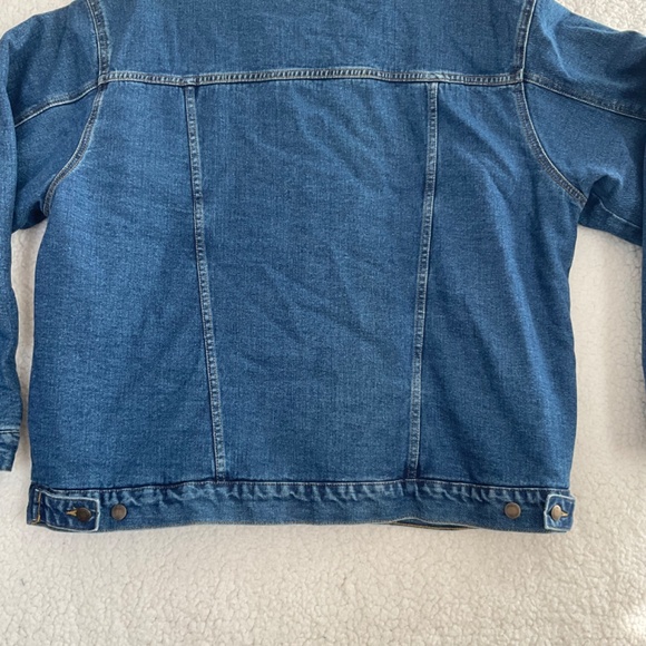 Lee Blue Denim Men’s XL Jacket NWT W/ Brown Corduroy Collar & Fleece Lining - Picture 15 of 16